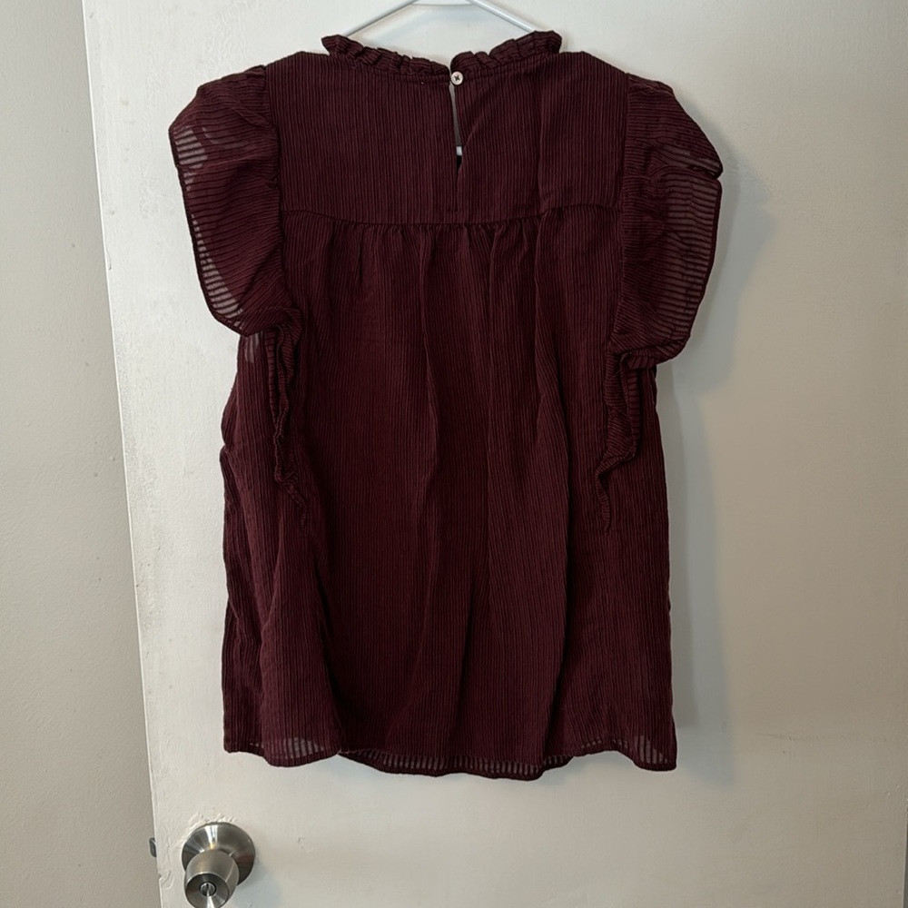 LOFT ruffle sleeve tank top size XL - Picture 5 of 5